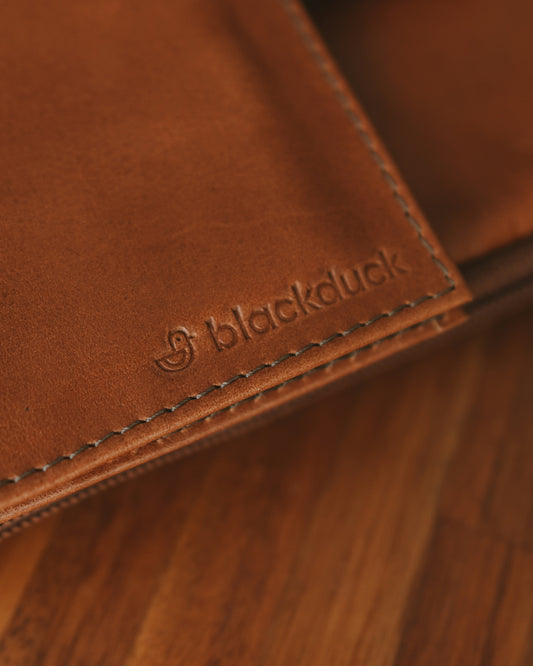 a close up of a wallet on a wooden floor